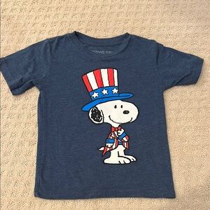 Kids Blue Snoopy Graphic T-Shirt